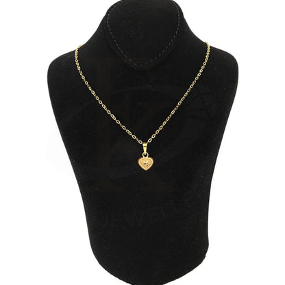 Gold Necklace (Chain With Heart Pendant) 18Kt - Fkjnkl1215 Necklaces