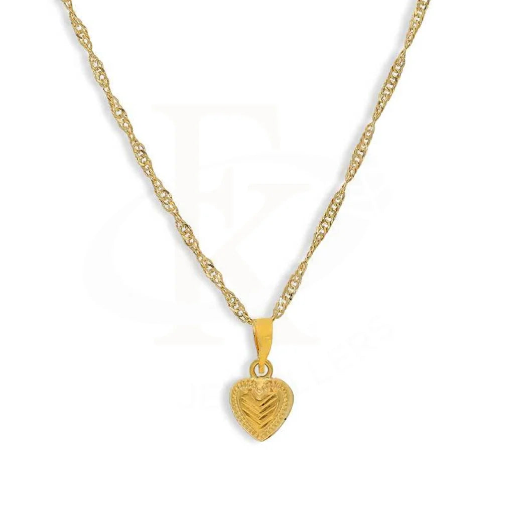 Elegant 18K Gold Heart Necklace by FKJewellers - FKJNKL18K3118 