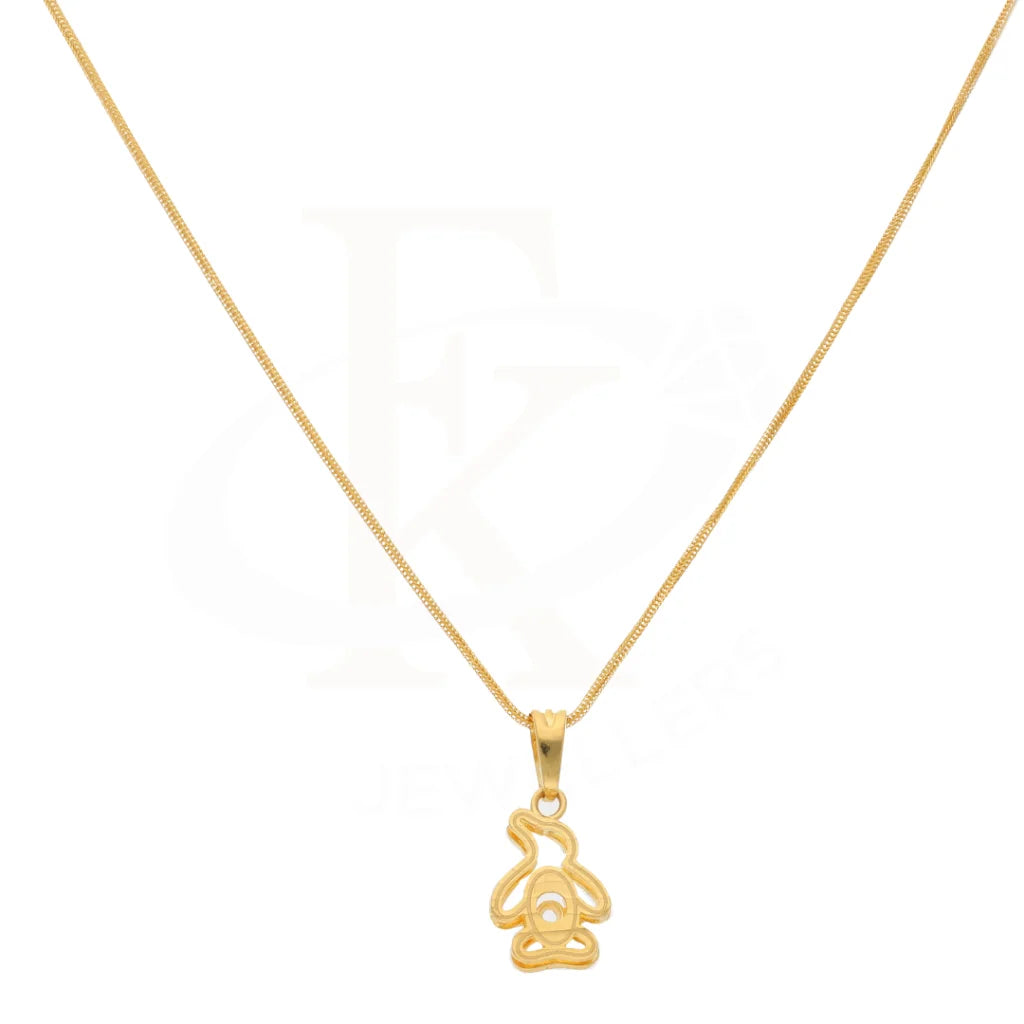 Gold Necklace (Chain With Hollow Penguin Pendant) 21Kt - Fkjnkl21Km8530 Necklaces