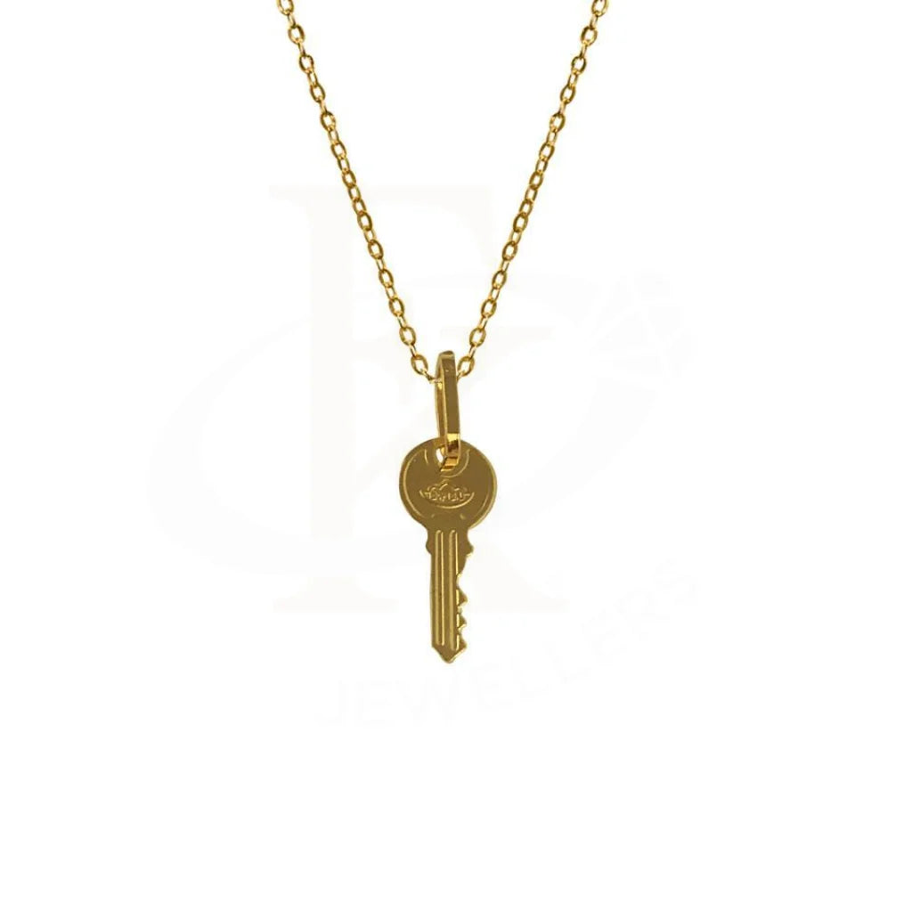 Gold Necklace (Chain With Key Pendant) 18Kt - Fkjnkl1796 Necklaces