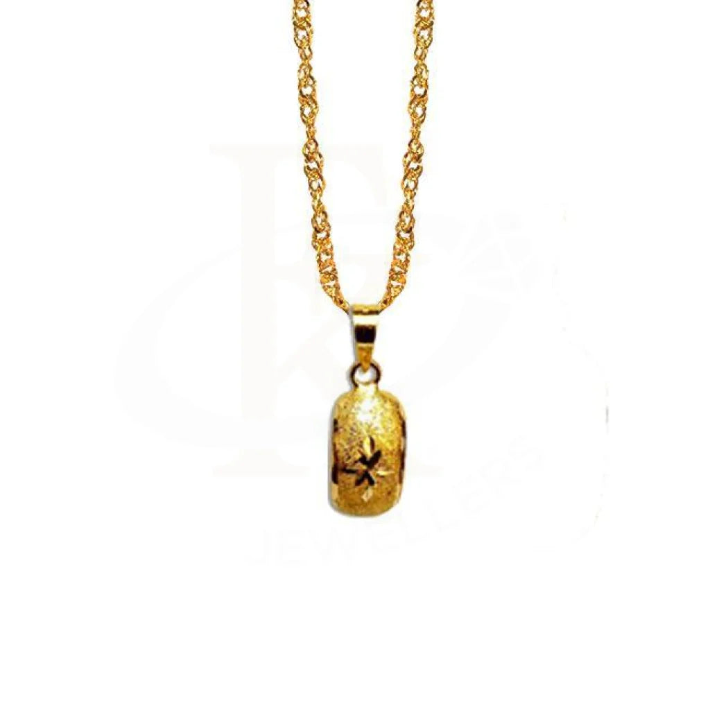 Gold Necklace (Chain With Pendant) 18Kt - Fkjnkl1202 Necklaces