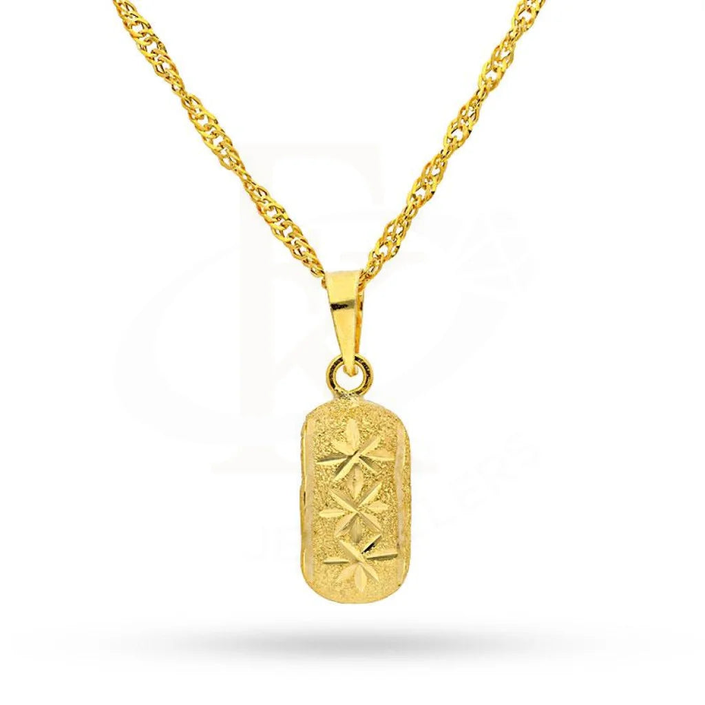Gold Necklace (Chain With Pendant) 18Kt - Fkjnkl1205 Necklaces