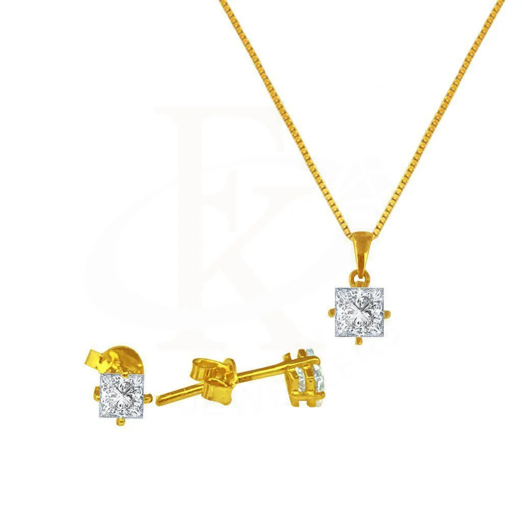 Gold Pendant Set (Necklace And Earrings) 18Kt - Fkjnklst1694 Sets