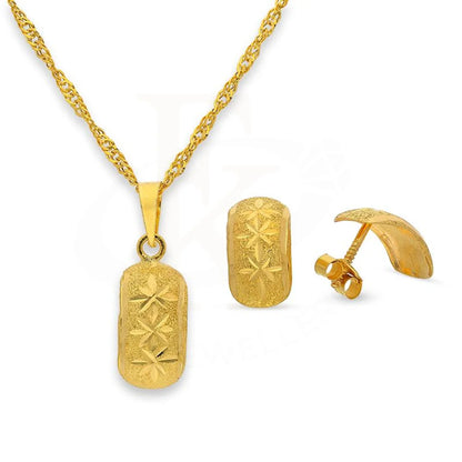 Gold Pendant Set (Necklace And Earrings) 18Kt - Fkjnklst18K2152 Sets