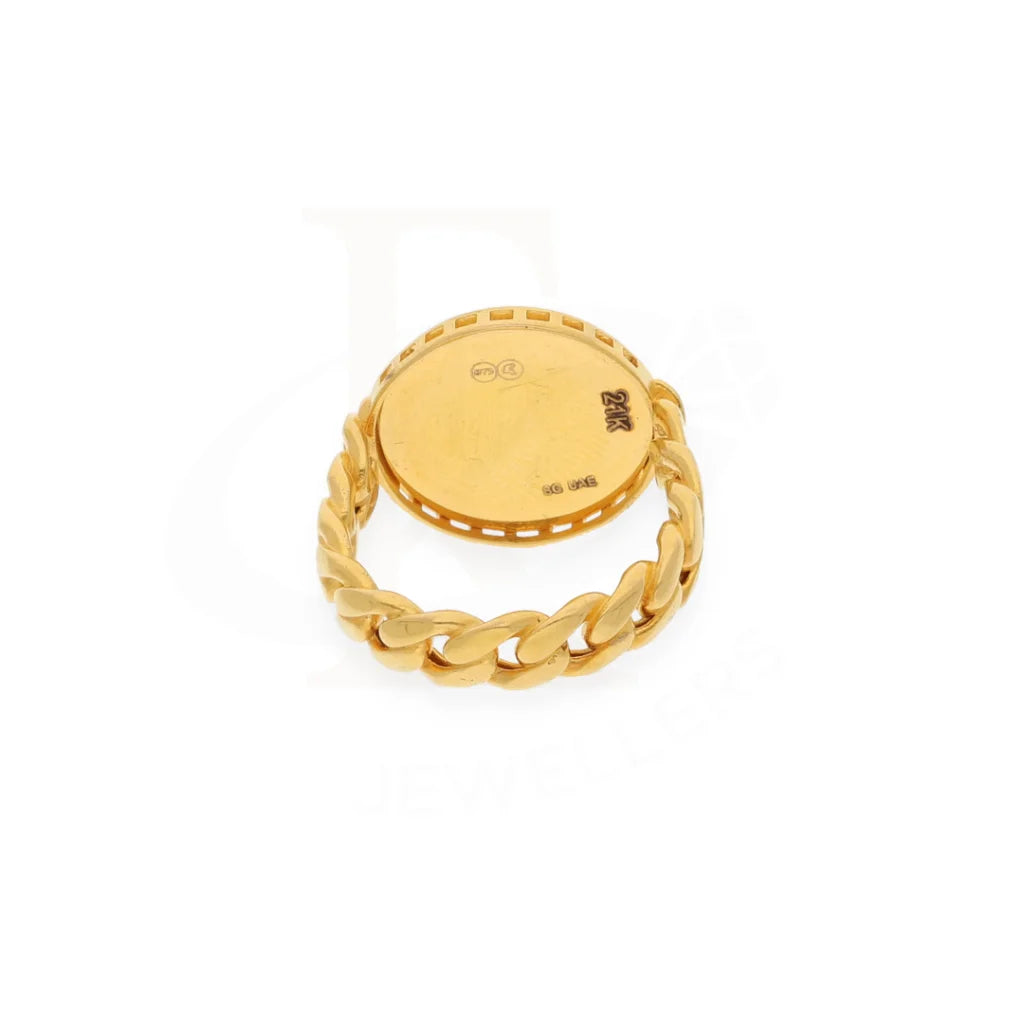 Gold Ring Round Shaped 21Kt - Fkjrn21K7723 Rings