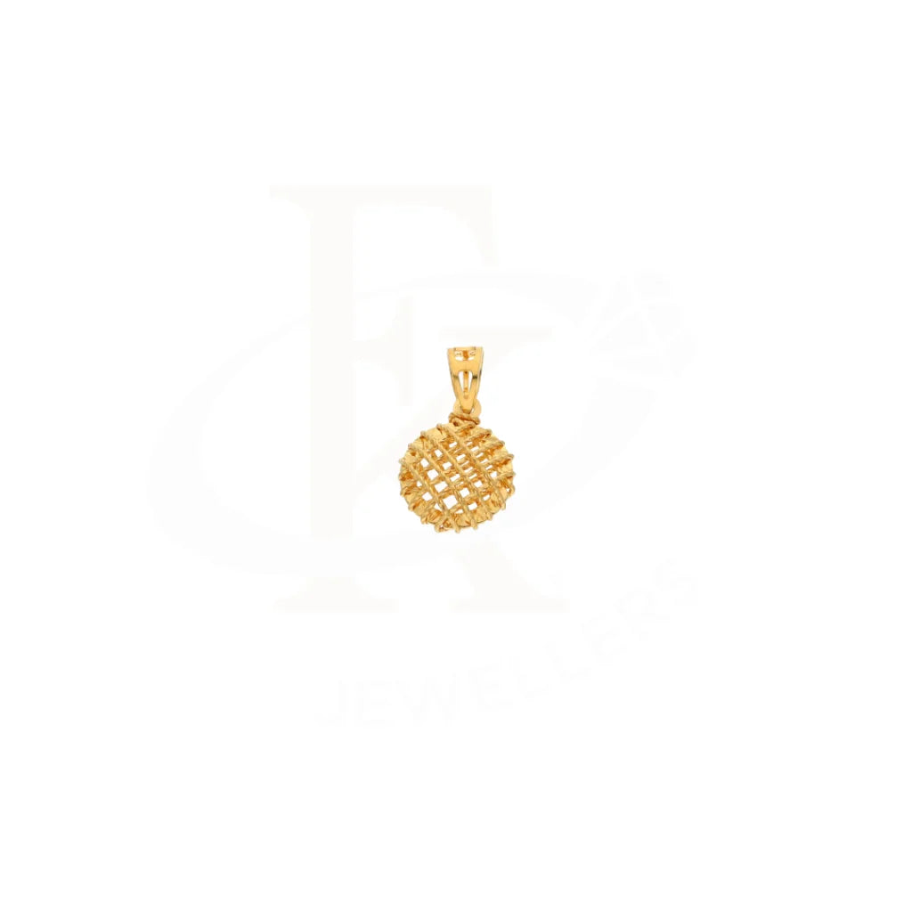 Gold Round Pendant 21Kt - Fkjpnd21Km8427 Pendants