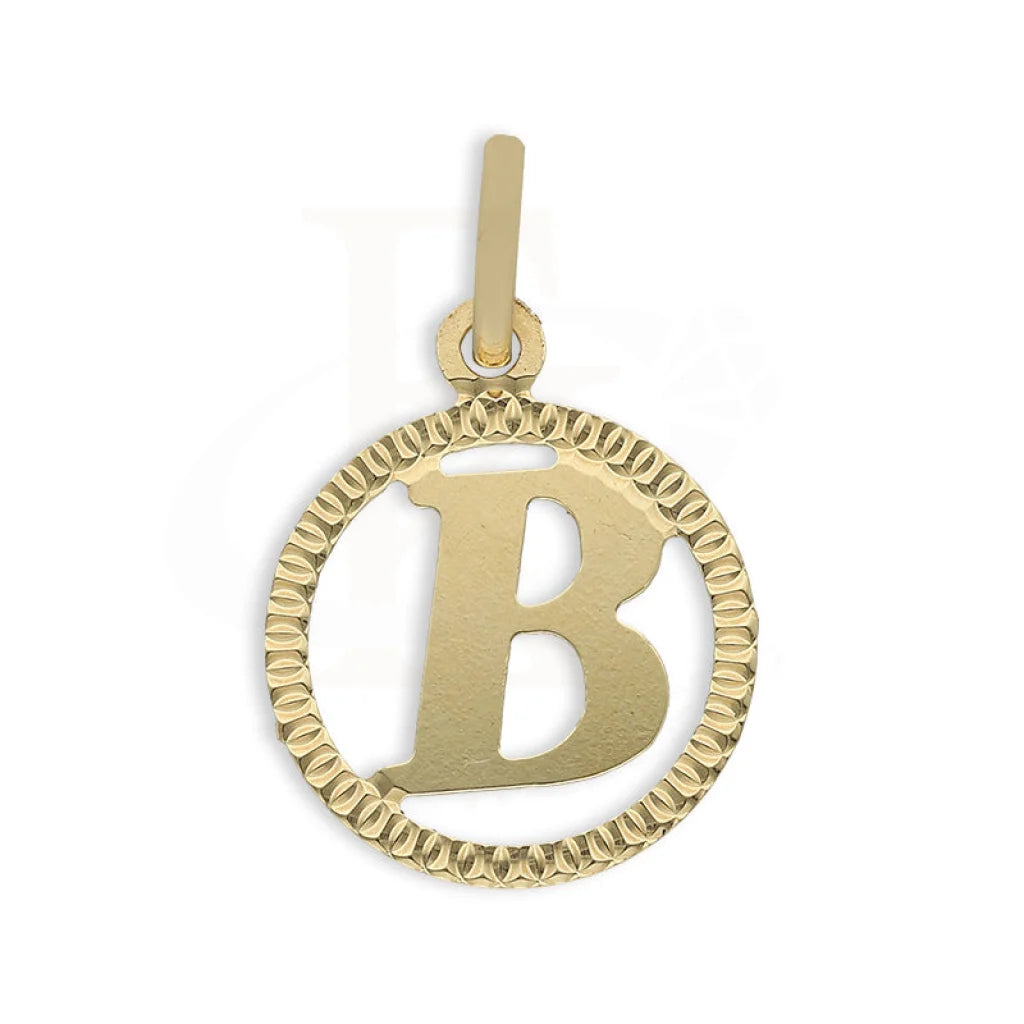 Shop Gold Round Shaped Alphabet Pendant 18KT at FKJewellers