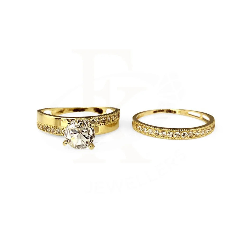 Gold Solitaire Ring 18Kt - Fkjrn1545 Rings