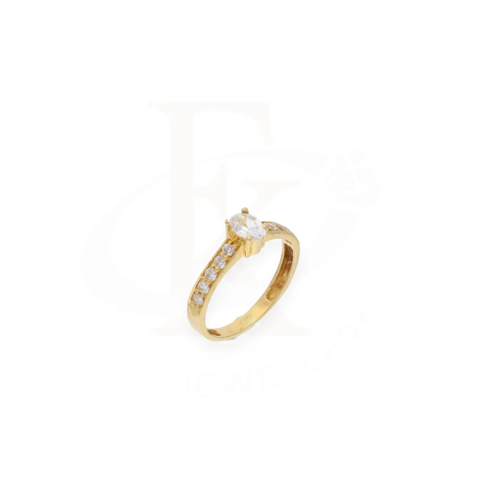 Gold Solitaire Ring 18Kt - Fkjrn18K7878 Rings