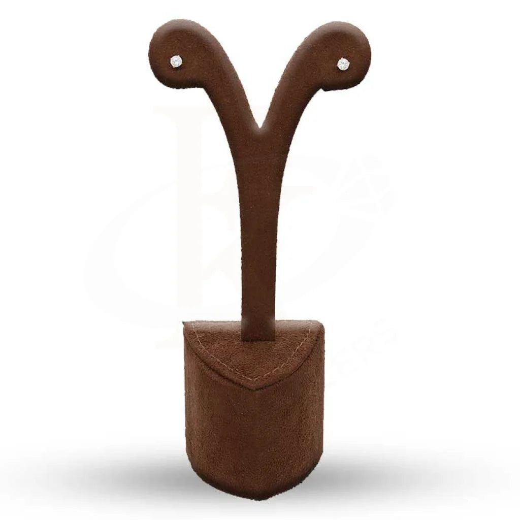 Gold Solitaire Stud Earrings 18Kt - Fkjern18K2687