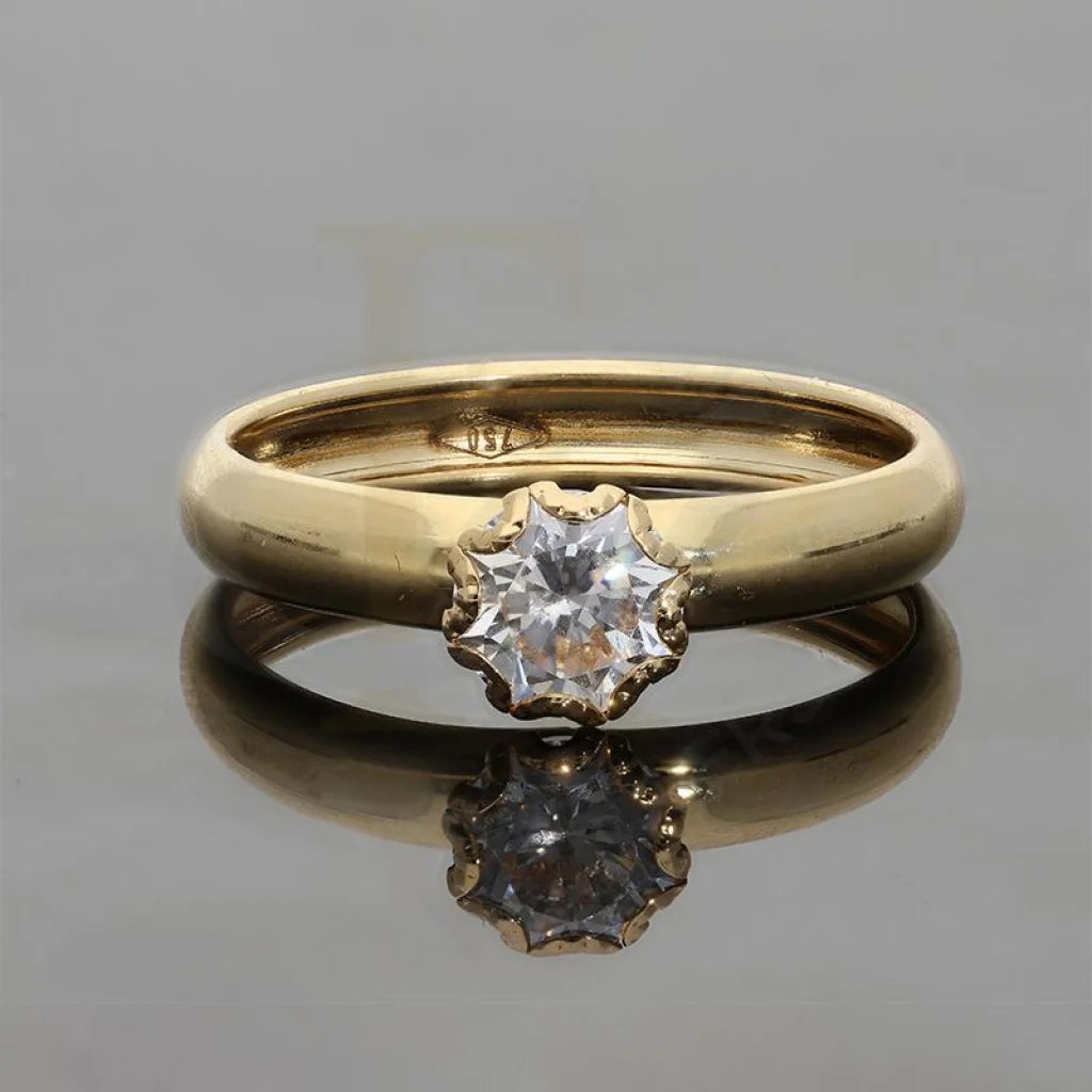 Gold Star Solitaire Ring In 18Kt - Fkjrn18K2657 Rings