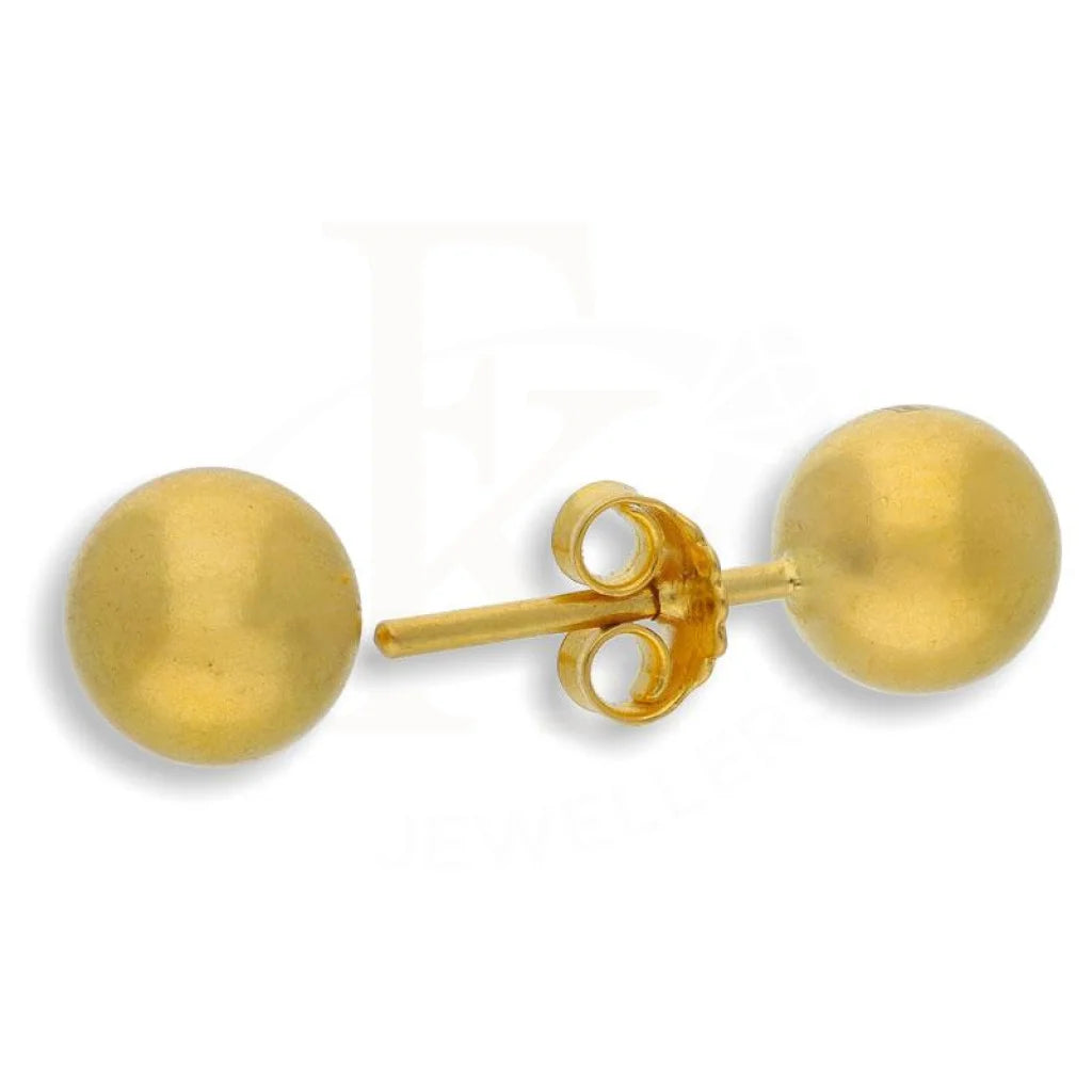 Gold Stud Ball Earrings 22Kt - Fkjern1633