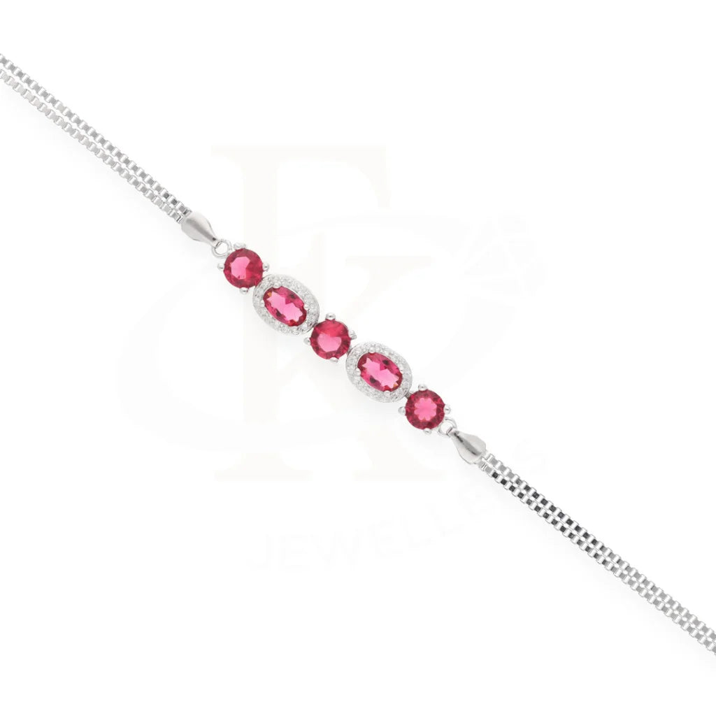 Sterling Silver 925 Anturage Ruby Drop Bracelet - Fkjbrlsl8086 Bracelets
