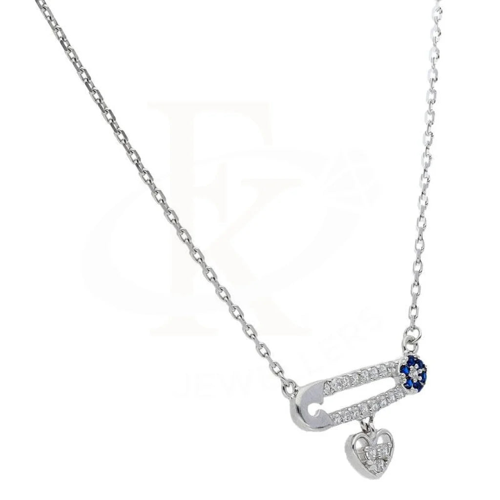 Italian Silver 925 Paper Clip With Heart Necklace - Fkjnkl1884 Necklaces