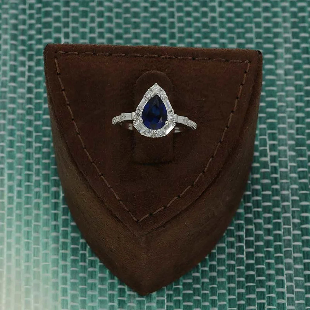 Italian Silver 925 Pear Solitaire Ring - Fkjrnsl3138 Rings