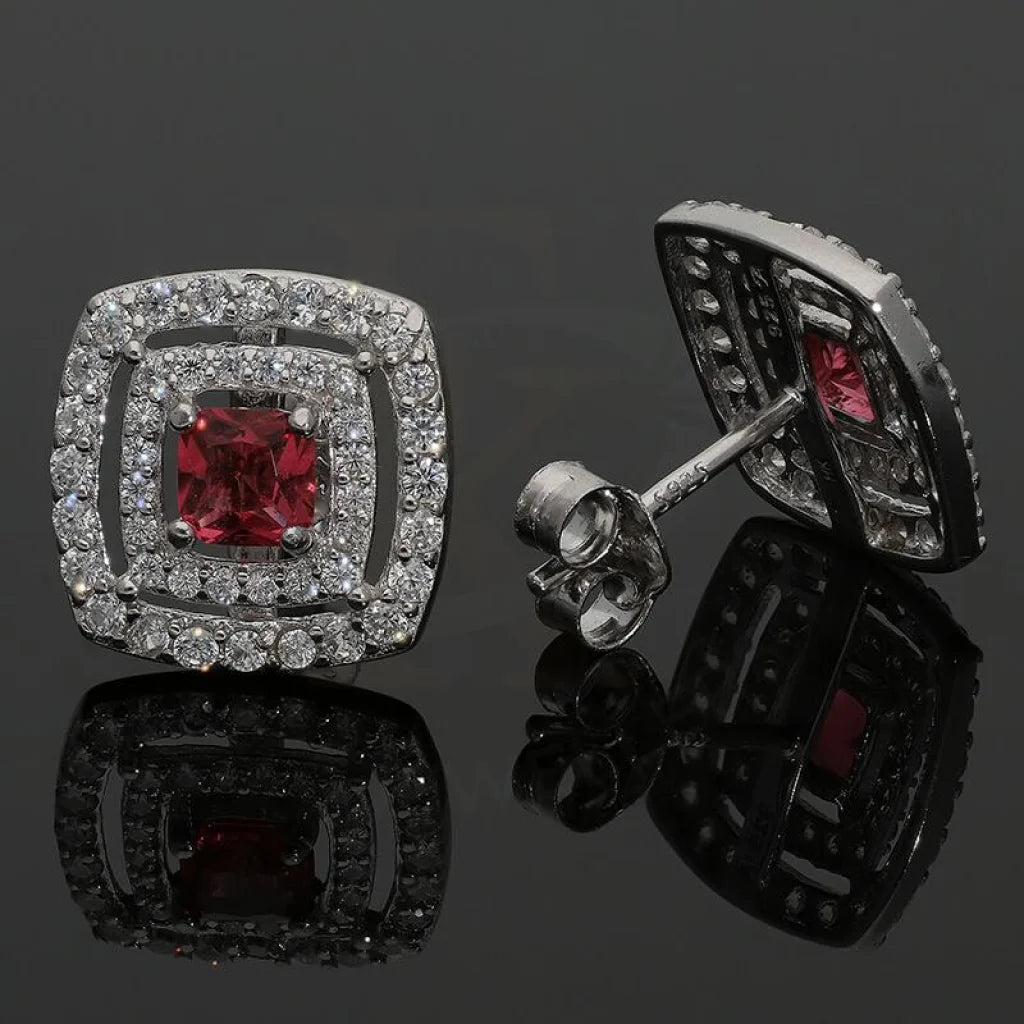 Italian Silver 925 Solitaire Stud Earrings - Fkjernsl2542