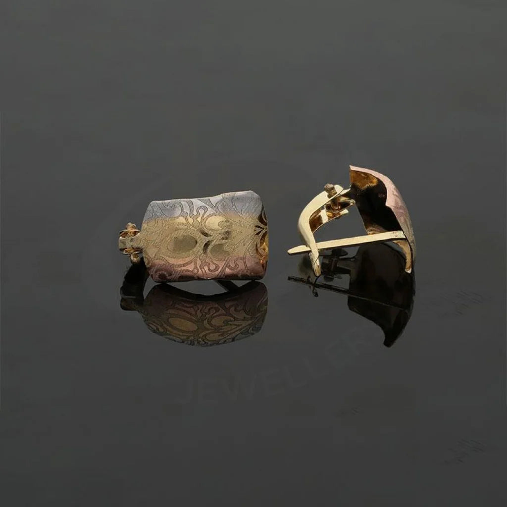 Tri-Gold Clip Earrings 18Kt - Fkjern18K1806