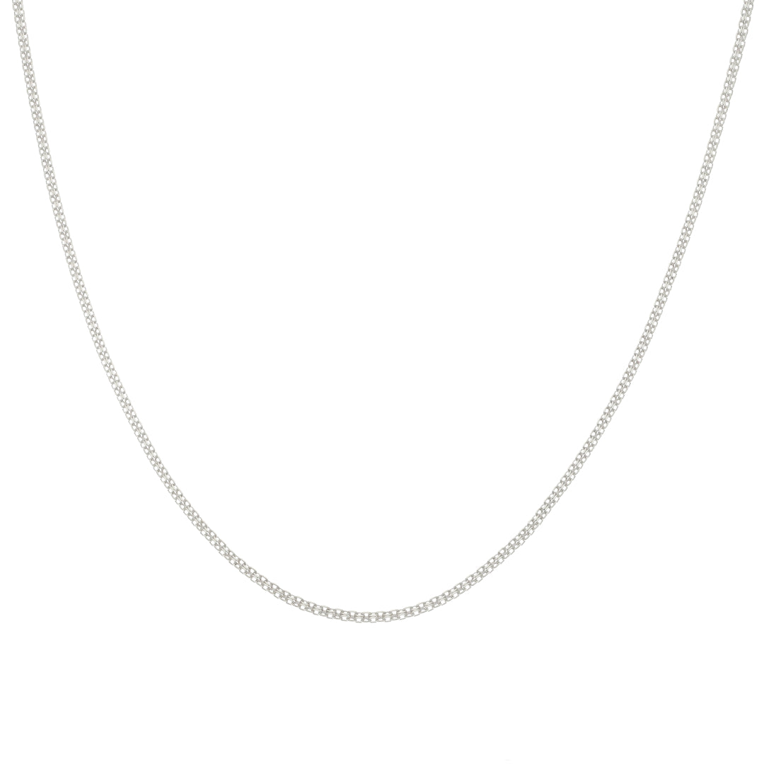 Sterling Silver 925 Interlink Flat Chain - FKJCNSL9770