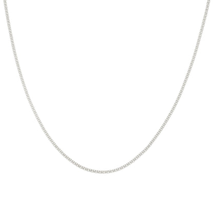 Sterling Silver 925 Interlink Flat Chain - FKJCNSL9770