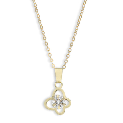 Gold Necklace (Chain with Butterfly Shaped Pendant) 18KT - FKJNKL18K8832