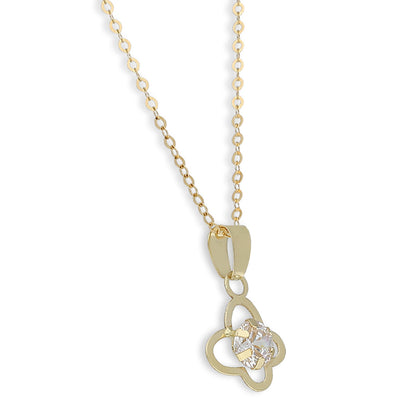 Gold Necklace (Chain with Butterfly Shaped Pendant) 18KT - FKJNKL18K8832