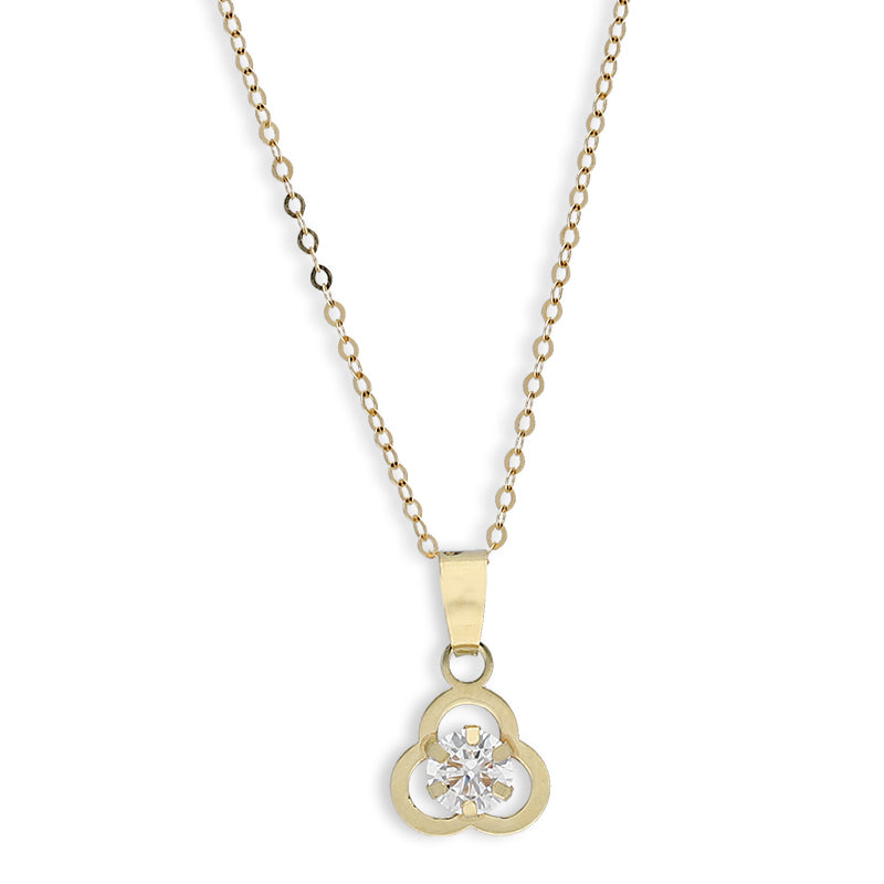 Gold Necklace (Chain with Solitaire Pendant) 18KT - FKJNKL18K8840