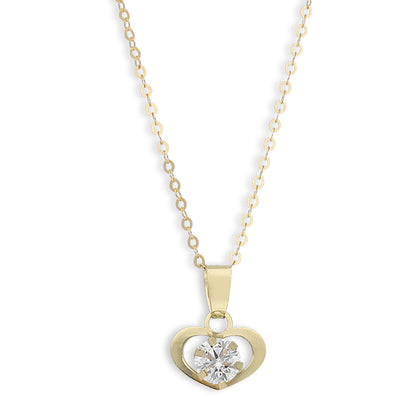 Gold Necklace (Chain with Heart Shaped Pendant) 18KT - FKJNKL18K8838