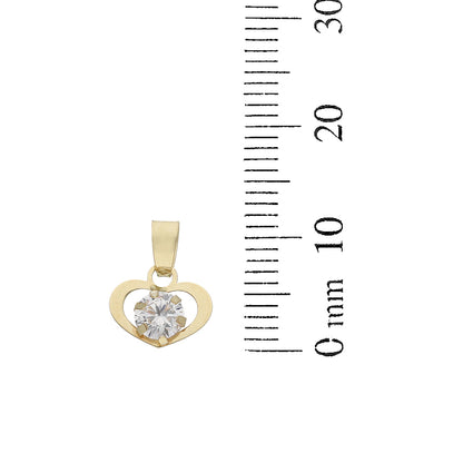 Gold Heart Shaped Pendant 18 KT - FKJPND18K8838