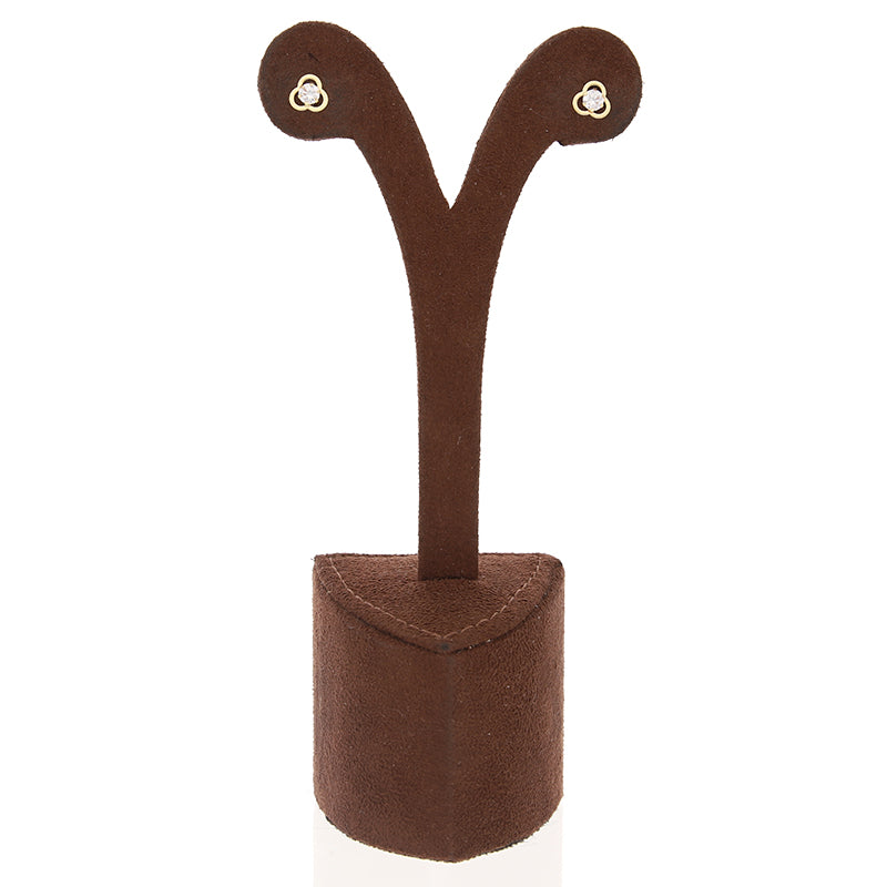 أقراط سوليتير ذهبية عيار 18 قيراطًا - FKJERN18K8841