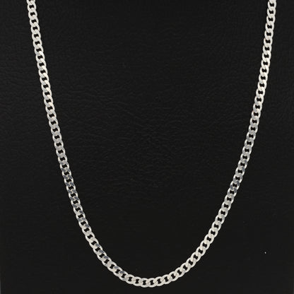 Sterling Silver 925 24 Inches Curb Chains - FKJCNSL9506