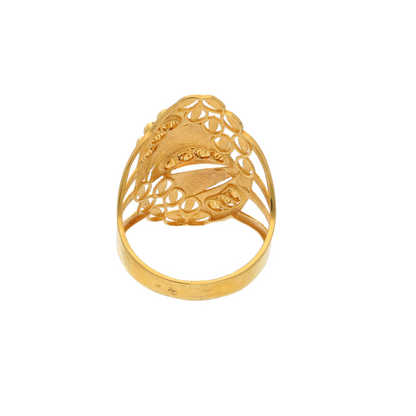 Gold Solitaire Stud Design Ring 21KT - FKJRN21K8847