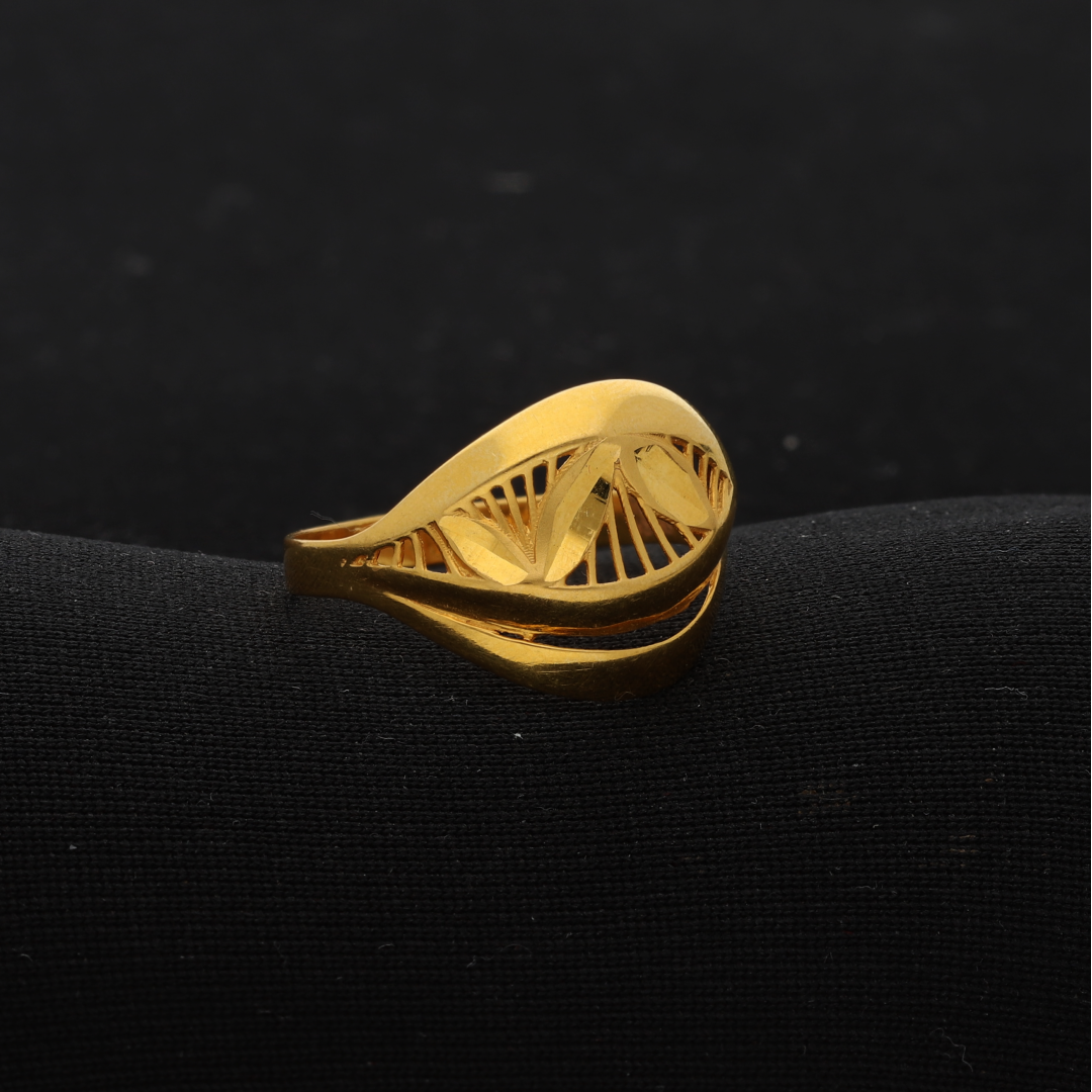 Gold Casting Design Ring 21KT - FKJRN21K8850