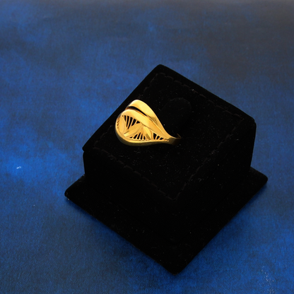 Gold Casting Design Ring 21KT - FKJRN21K8850