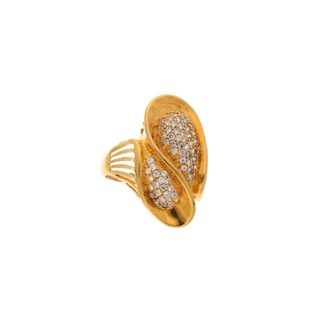 Gold Vighnaharta Design Ring 21KT - FKJRN21K8845