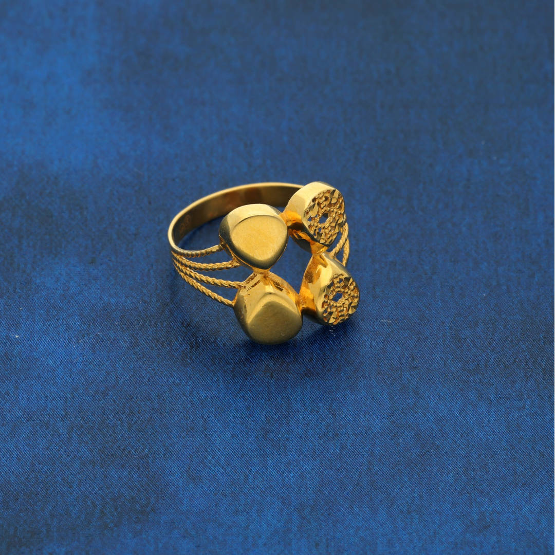 Gold Classic Design Ring 21KT - FKJRN21K8855