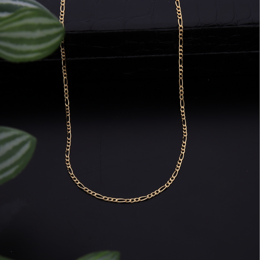 Gold 18 Inches Figaro Chain 18KT - FKJCN18K8915