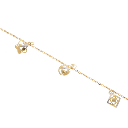 Gold Hanging Classy Design Anklet 18KT - FKJANKL18K9034