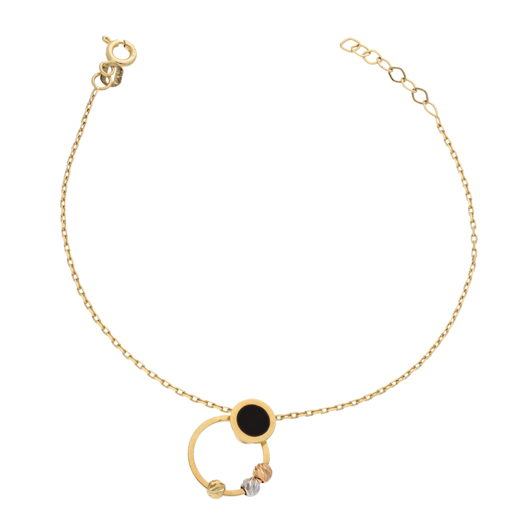 Gold Black Moon Bracelet 18KT - FKJBRL18K9030