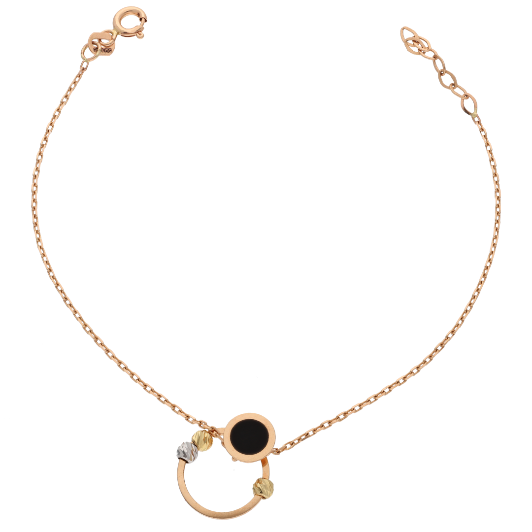 Gold Black Moon Bracelet 18KT - FKJBRL18K9029