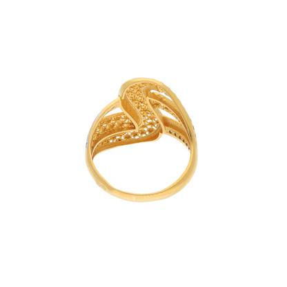 Gold Fancy Design Ring 21KT - FKJRN21K9037