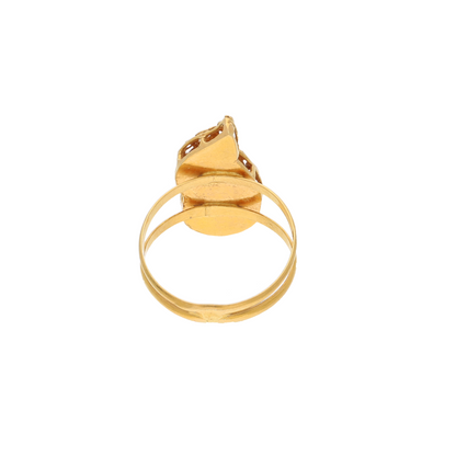 Gold Filigree Design Ring 21KT - FKJRN21K9038