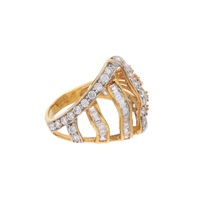Gold Gleaming Stuller Design Ring 21KT - FKJRN21K9039