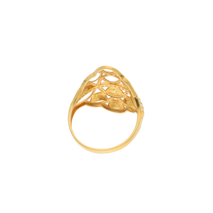 Gold Hollow Marica Filigree Design Ring 21KT - FKJRN21K9035