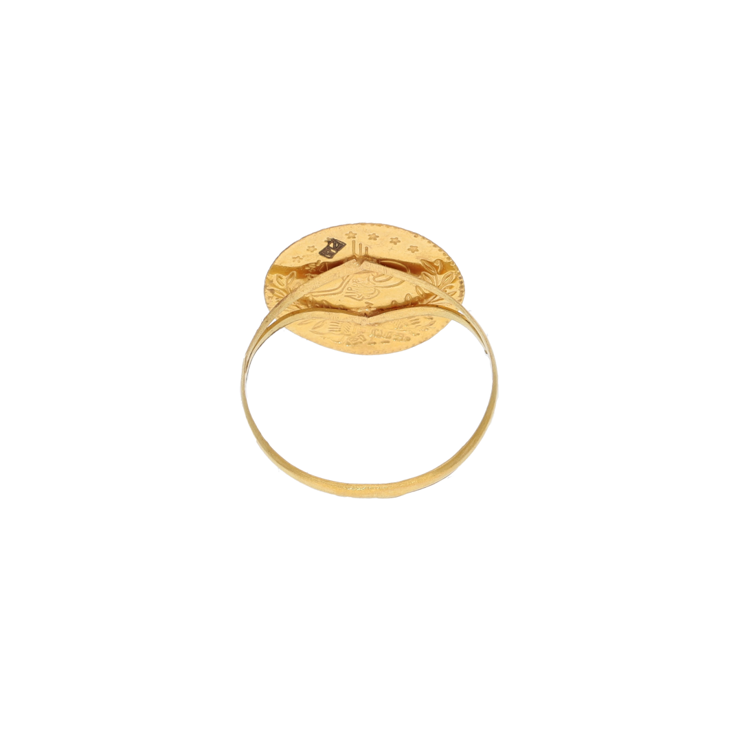 Gold Ottoman Style Ring 21KT - FKJRN21K9047