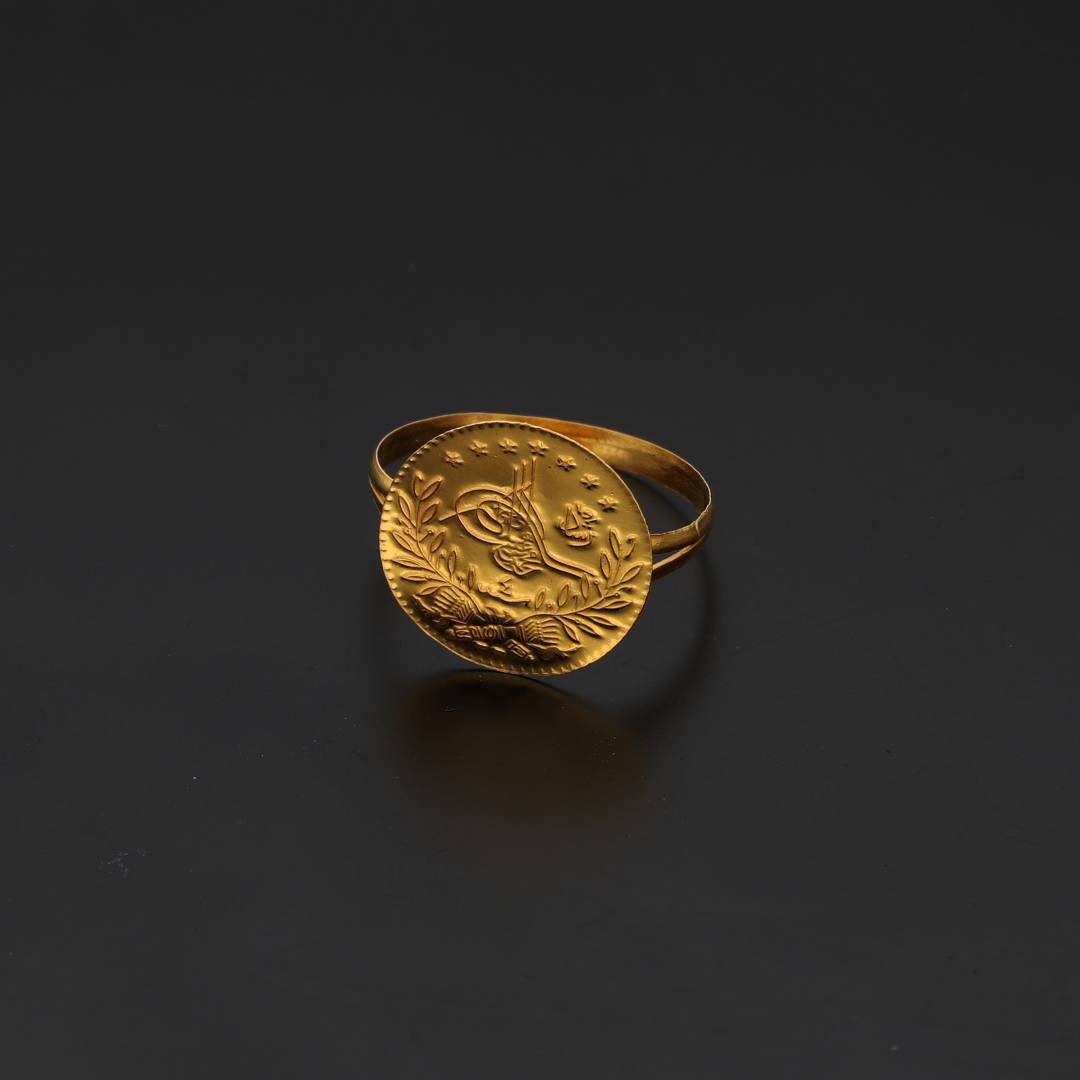 Gold Ottoman Style Ring 21KT - FKJRN21K9047