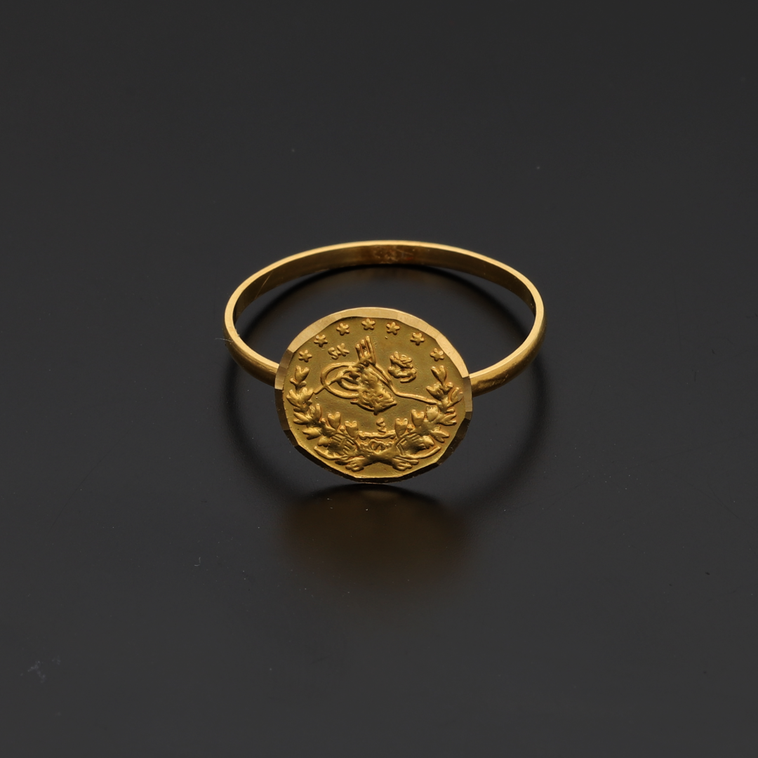 Gold Ottoman Style Ring 21KT - FKJRN21K9048