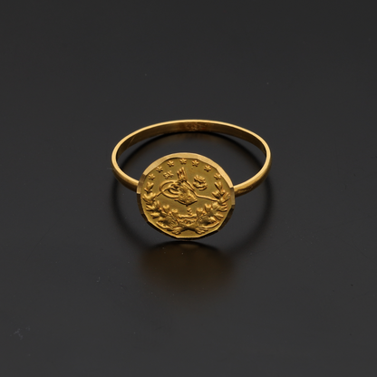 Gold Ottoman Style Ring 21KT - FKJRN21K9048