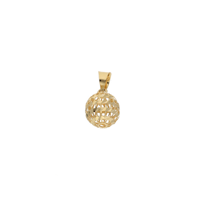 Gold Hollow Round Shaped Pendant 18KT - FKJPND18K9164