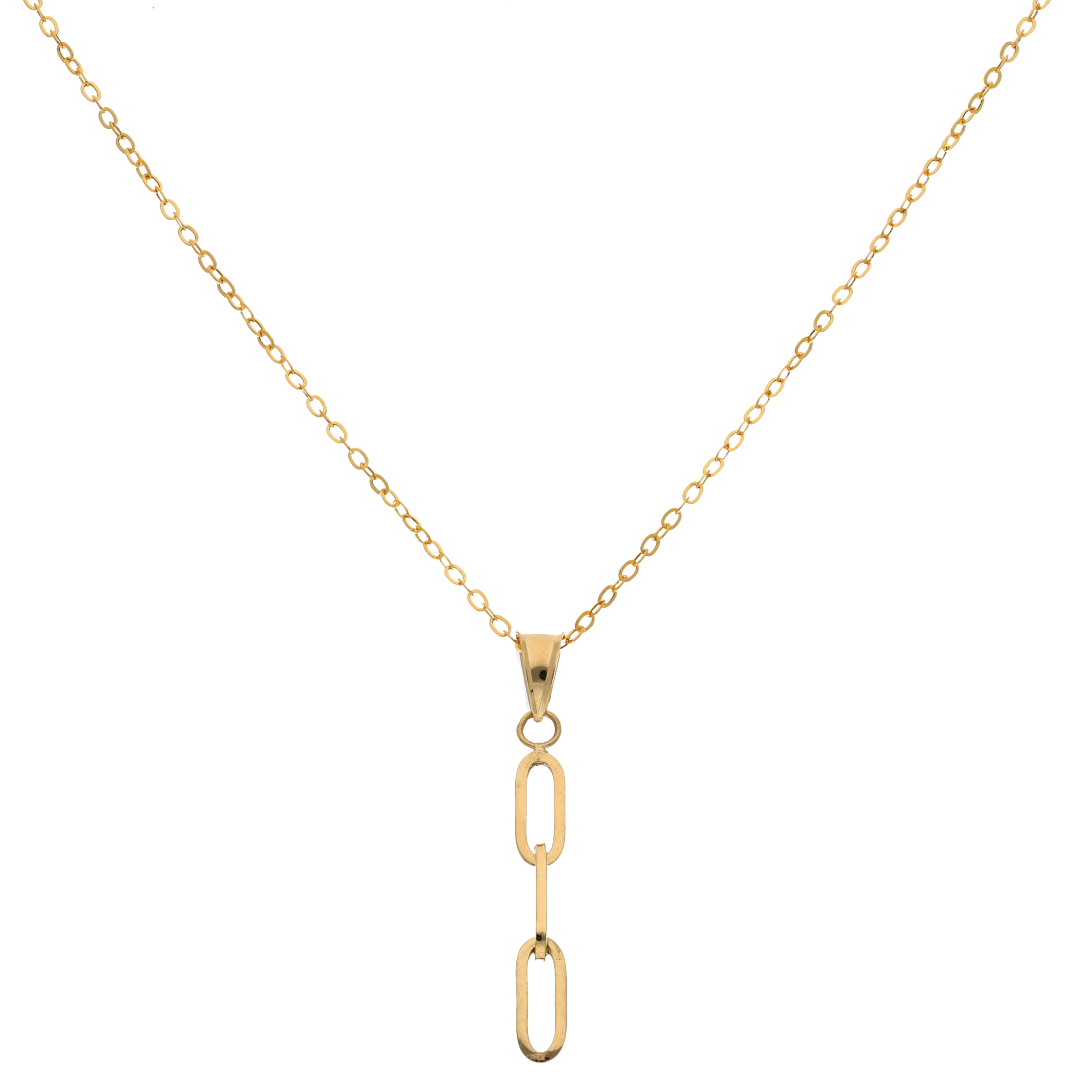 Gold Necklace (Chain with Linked Pendant) 18KT - FKJNKL18K9168