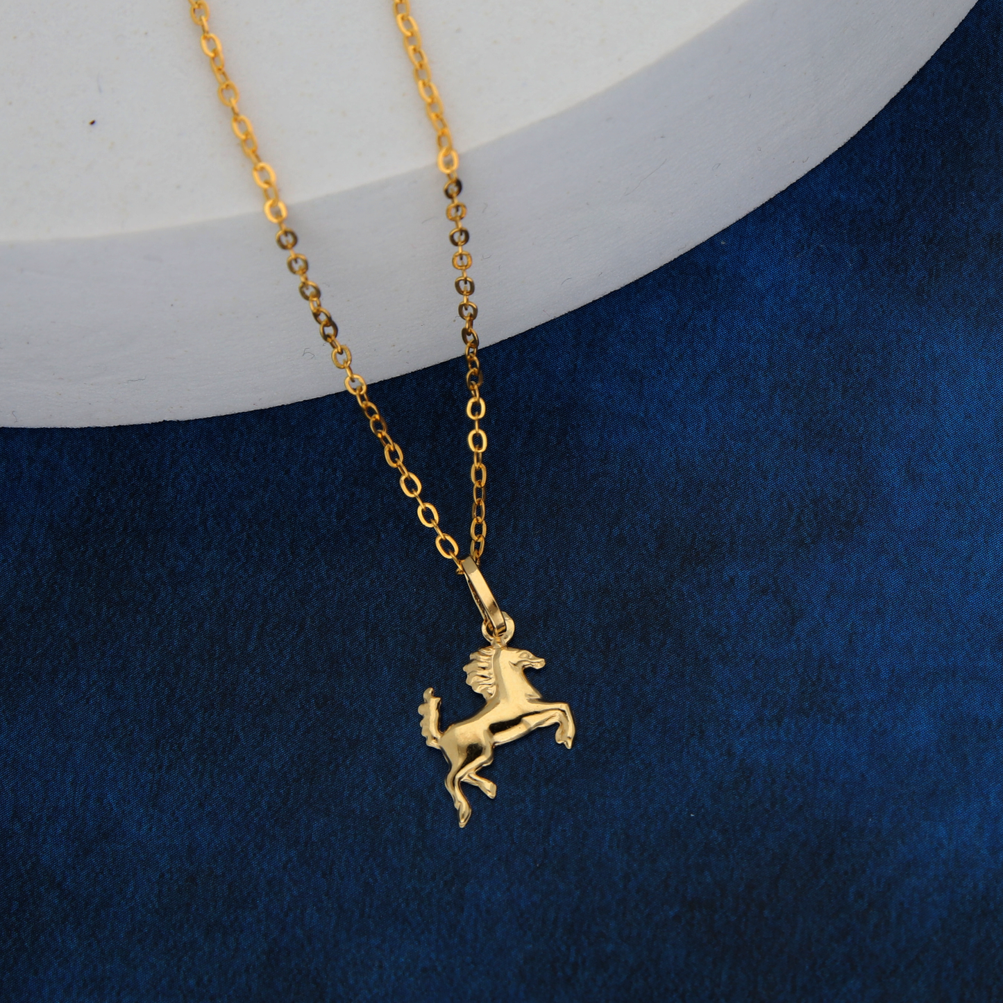 Gold Necklace (Chain with Horse Pendant) 18KT - FKJNKL18K9170